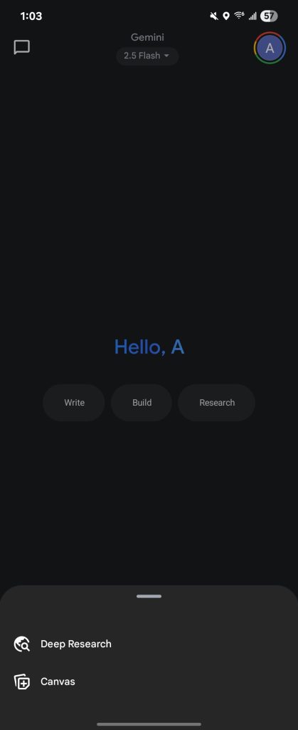 Gemini prompt bar redesign