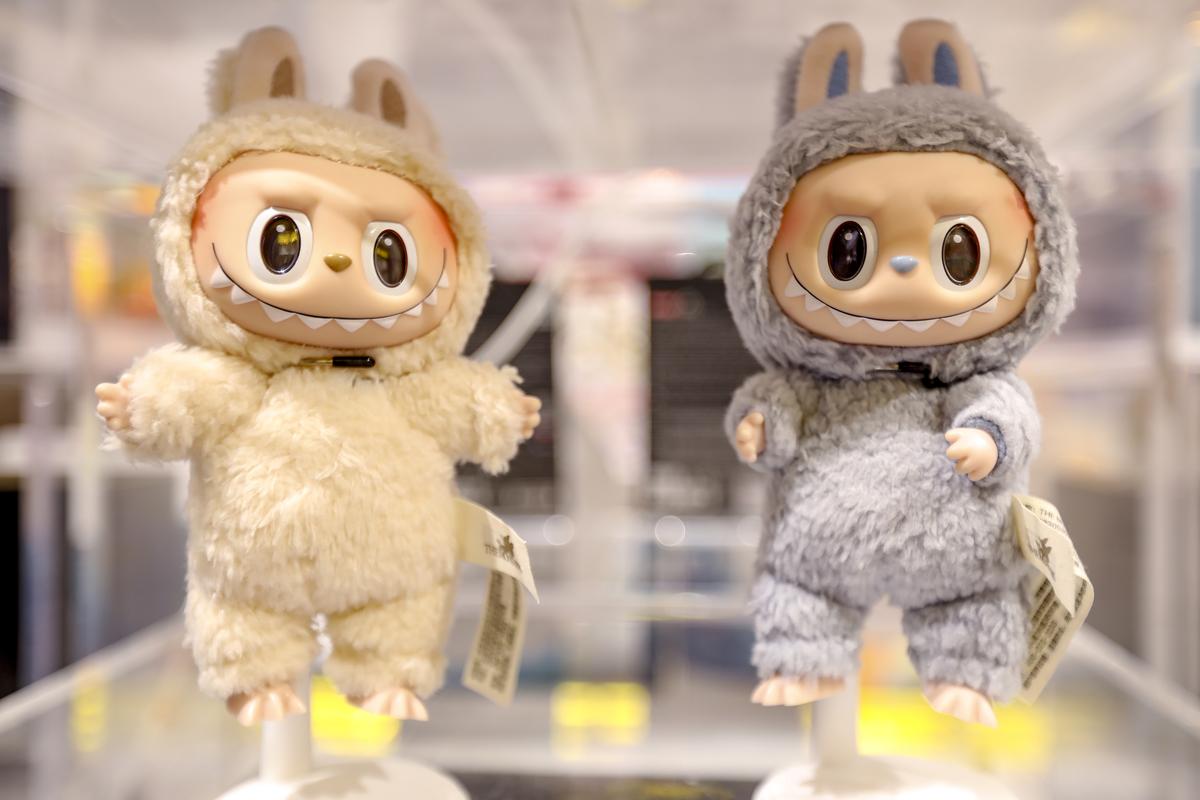 Labubu figures and dolls are seen on display at a Pop Mart store in Shanghai, China Labubu figures and dolls are seen on display at a Pop Mart store in Shanghai, China