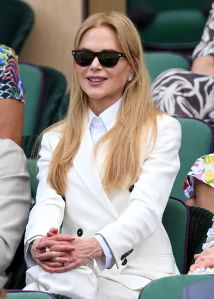 LONDON, ENGLAND - JULY 13: Nicole Kidman attends day fourteen of the Wimbledon Tennis Championships at the All England Lawn Tennis and Croquet Club at All England Lawn Tennis and Croquet Club on July 13, 2025 in London, England. (Photo by Karwai Tang/WireImage)