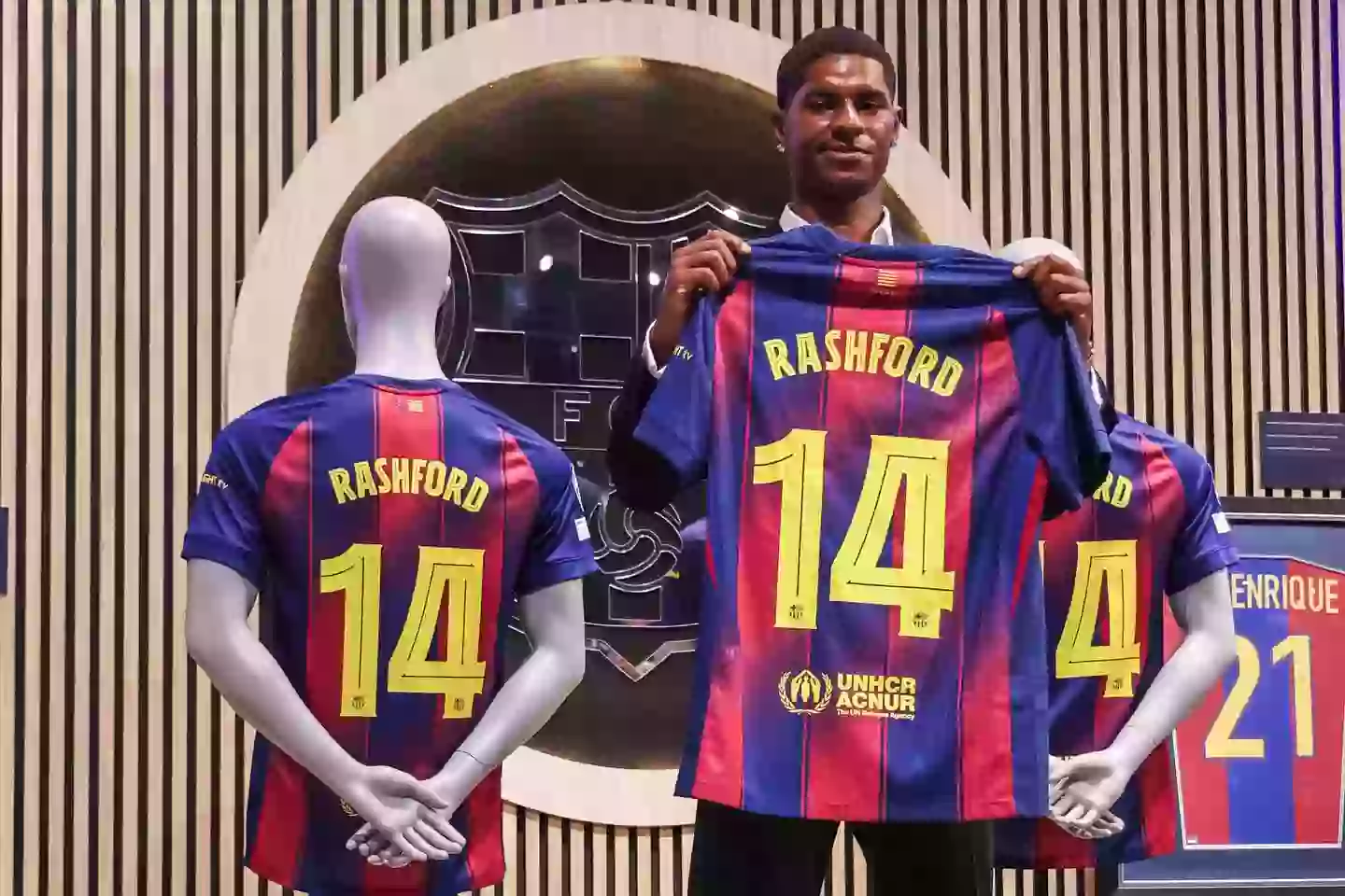 Marcus Rashford will wear the No.14 shirt at Barcelona following his move from Manchester United. Image: Getty
