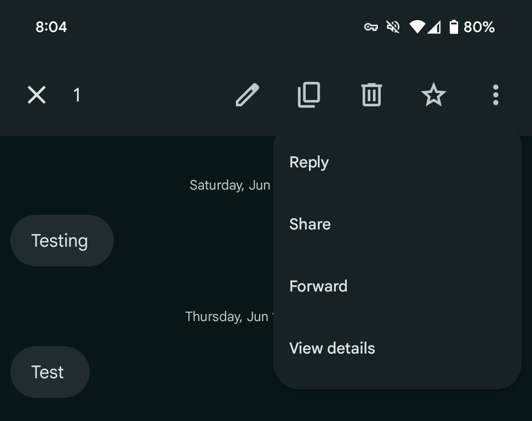 Google Messages Details redesign