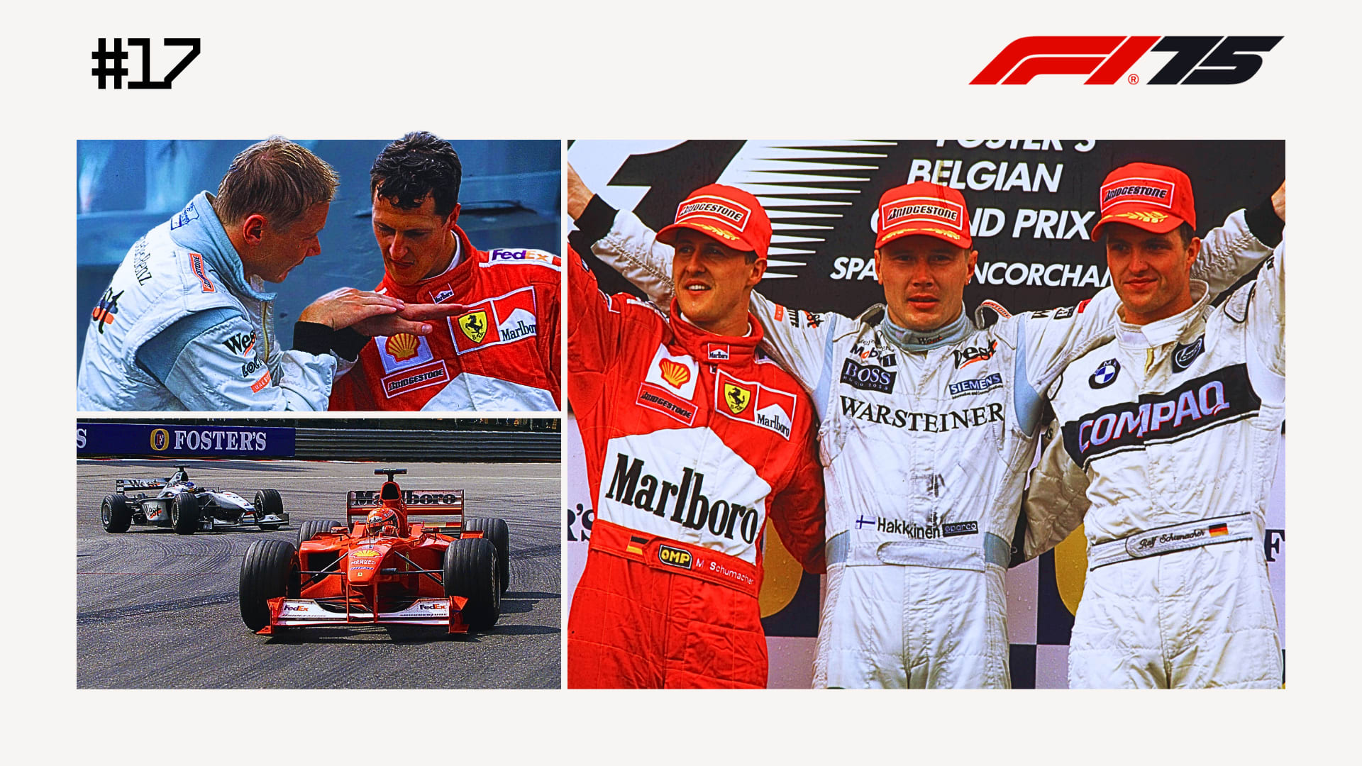 Mika Hakkinen overhauls Michael Schumacher with one of F1’s most memorable overtakes – 2000 Belgian Grand Prix