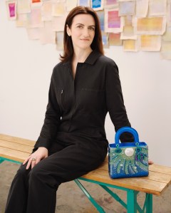 Jessica Cannon with one of her Lady Dior bag designs