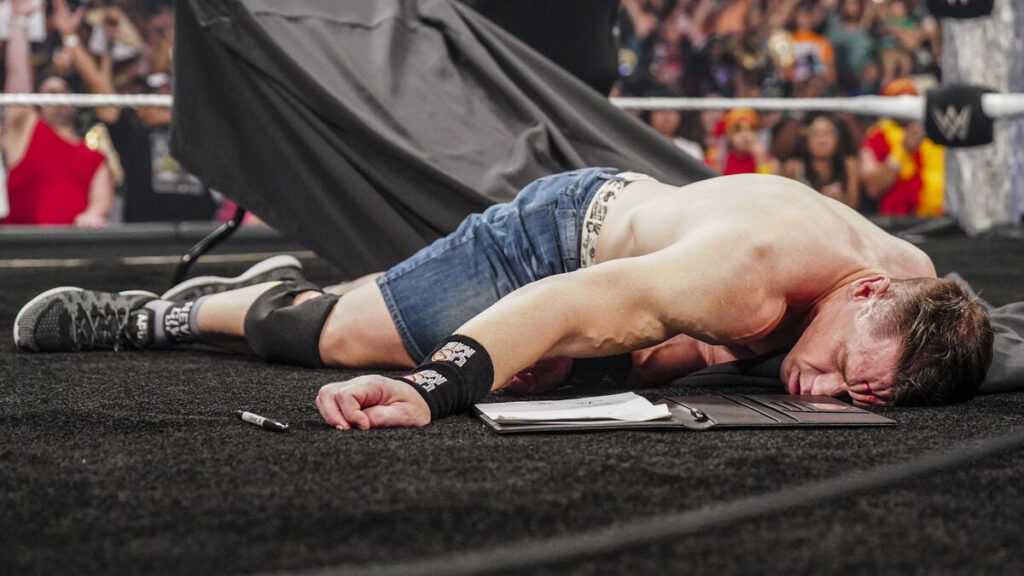 John Cena vs Cody Rhodes Match Stipulation at SummerSlam Is Perfect Opportunity to ‘Ruin Wrestling’ Once Again 6 John Cena after an attack on Cody Rhodes.