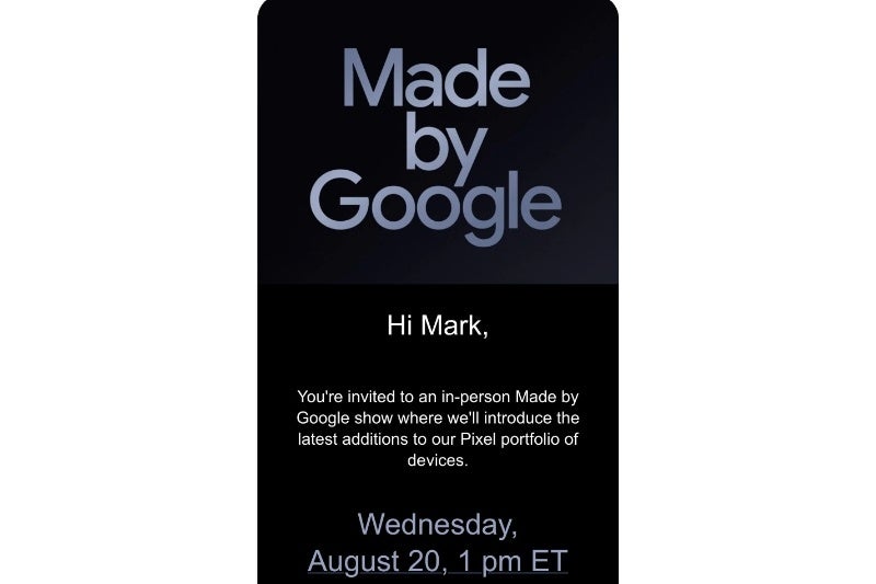 Made by Google invitation