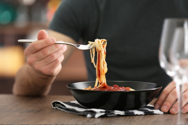 Eating pasta
