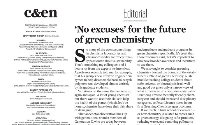Green chemistry, cost cutting, and ‘gold standard’ science