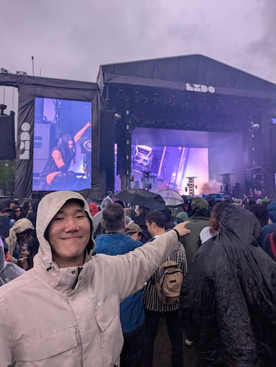 Johnny Wang (23) at Lido Festival in London, June 2025.