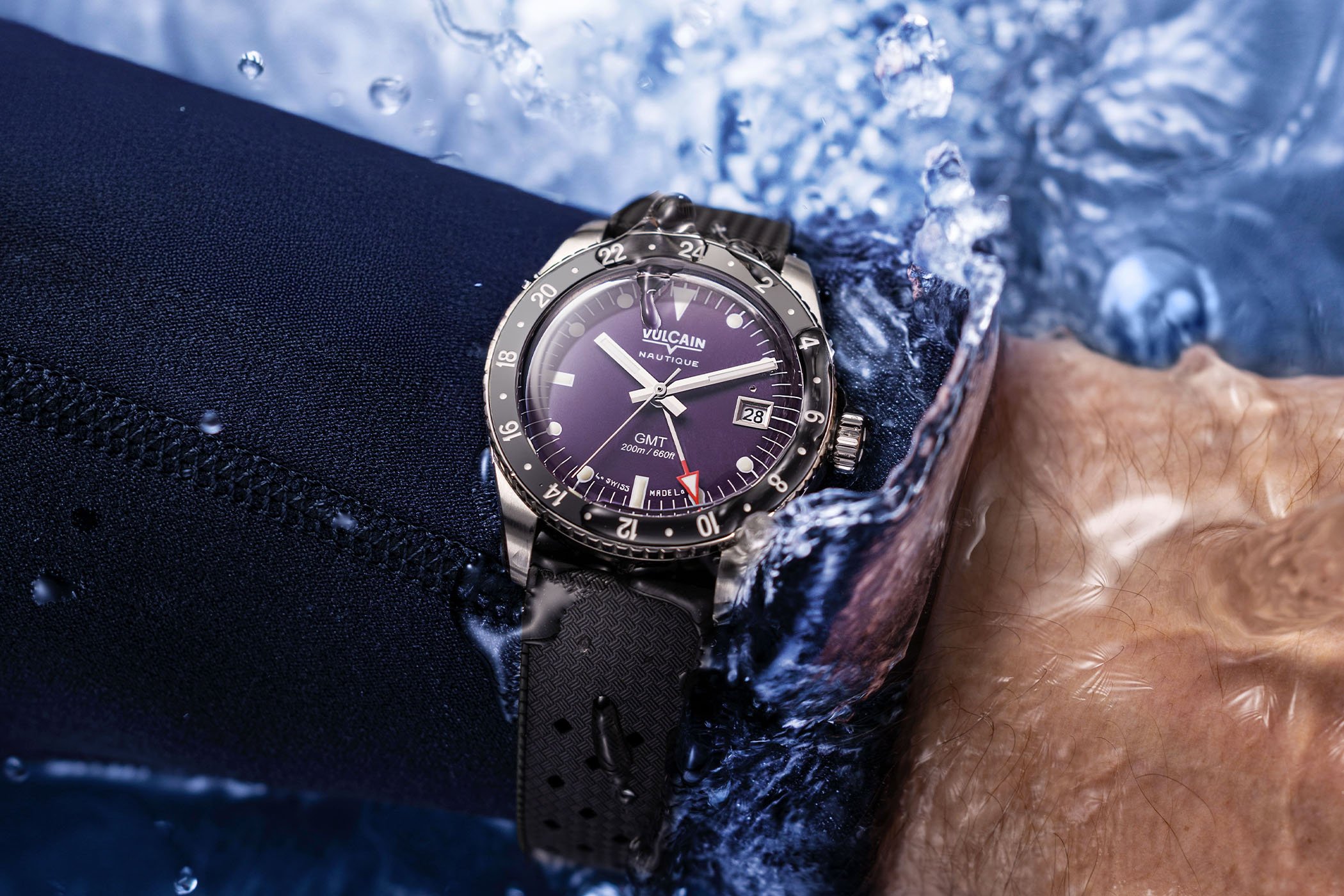 Introducing The Vulcain Skindiver Nautique GMT Purple