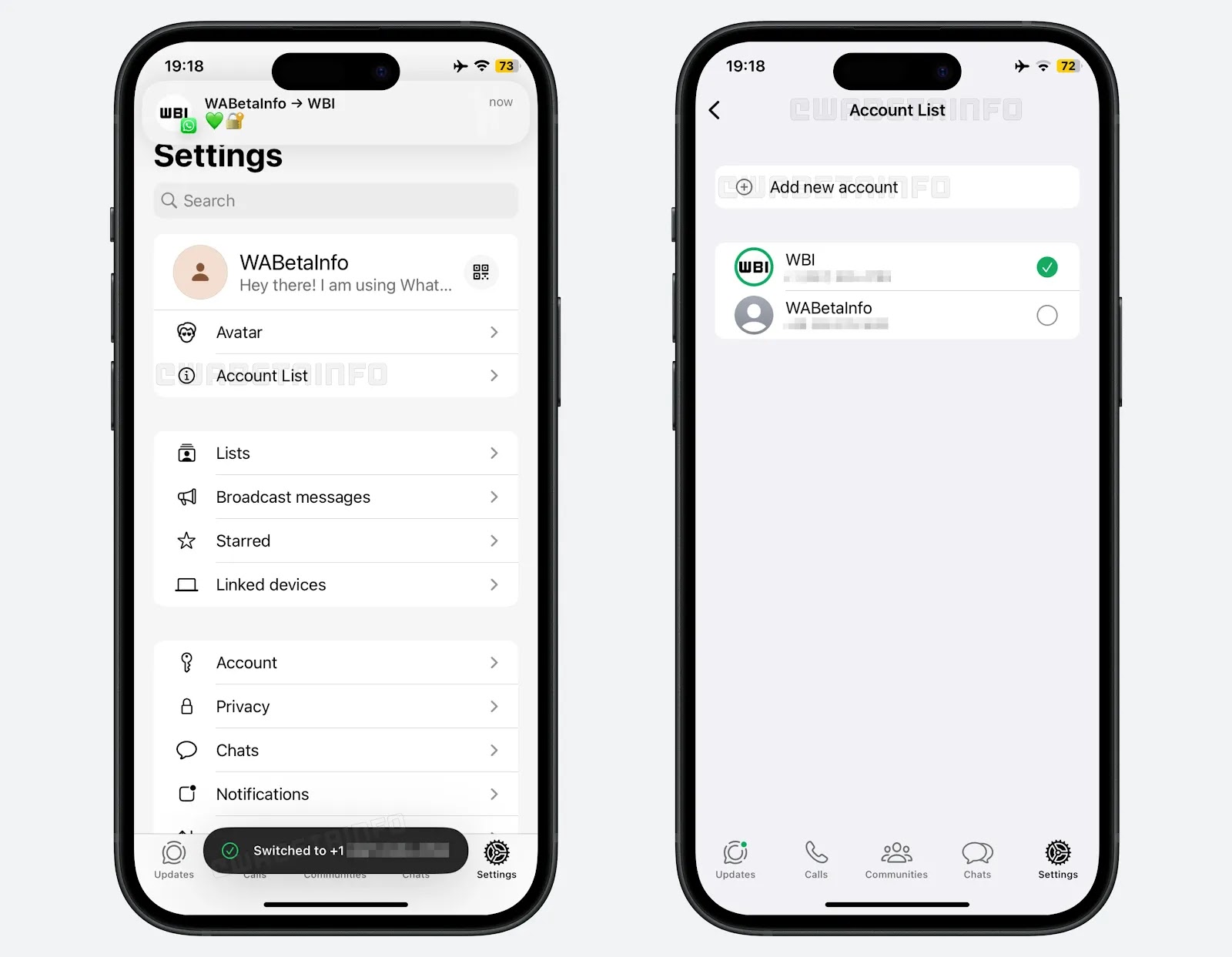 Multi-Account Support, Broadcast Credit Trials, and Group Status Tools Are All Coming to WhatsApp on iOS