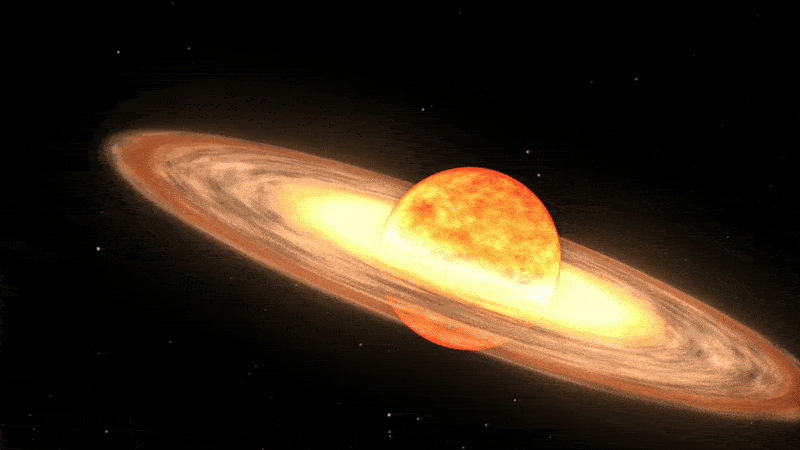 An animation of the Blaze Star nova erupting