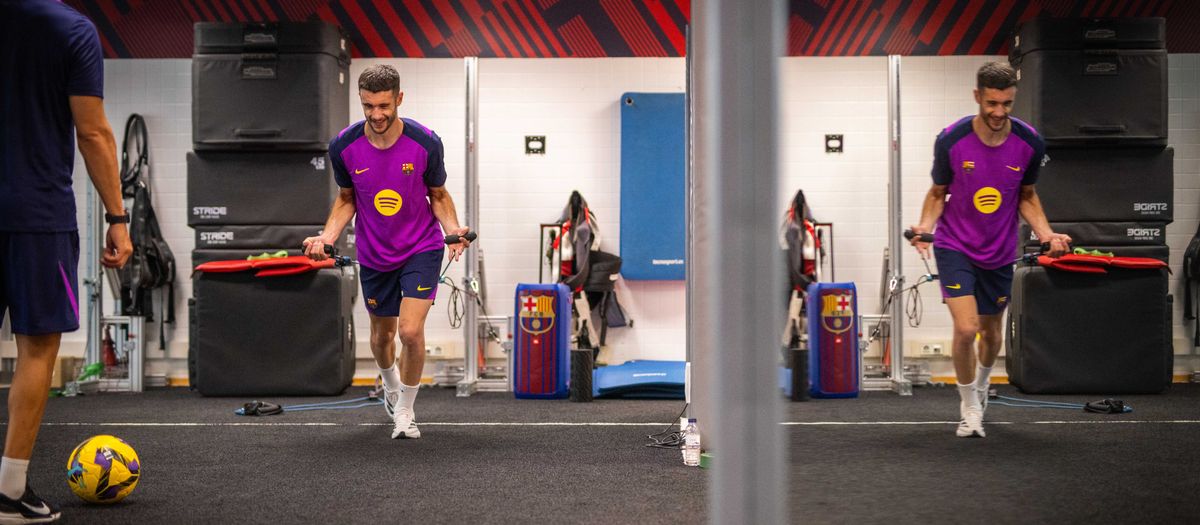 Joan Garcia working at the Ciutat Esportiva Joan Gamper