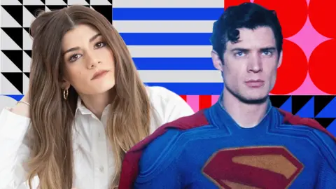 Sydney Jo / Warner Bros A composite image of Sydney Jo and Superman