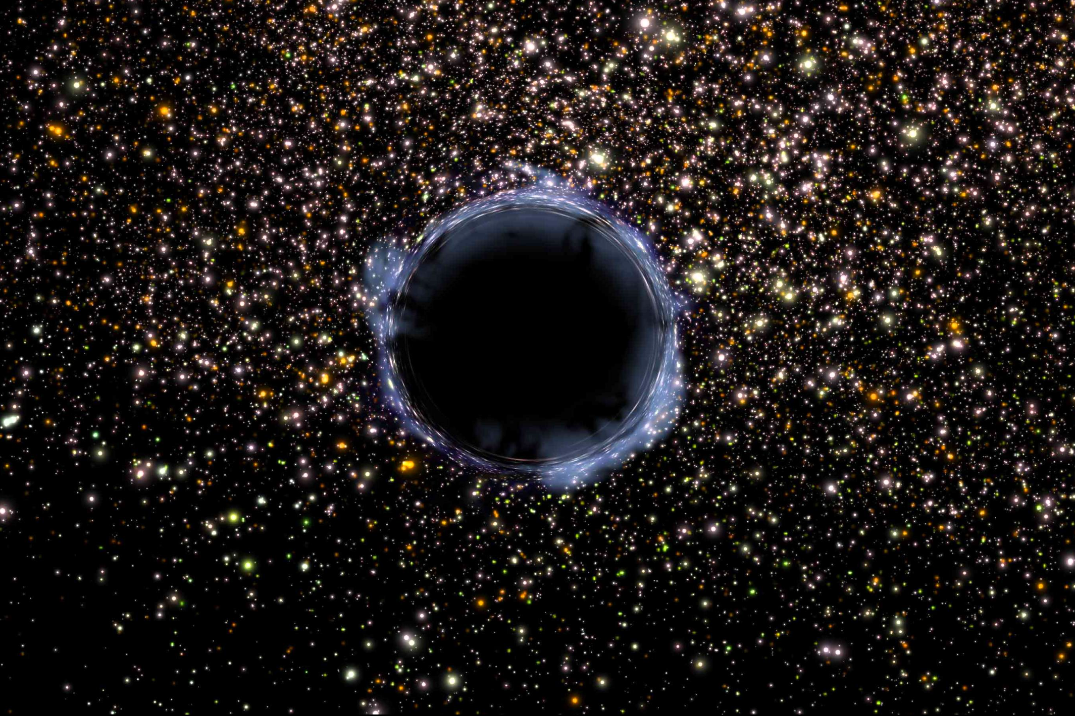 An artist's impression of a black hole using data from Nasa's James Webb Space Telescope
