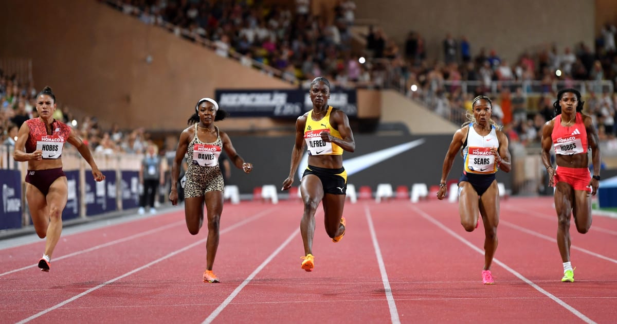 Julien Alfred back atop podium with statement win in women’s 100m