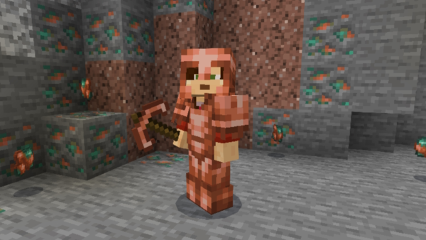 Image via Mojang Copper tools in Minecraft