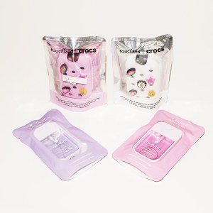 two limited-edition Crocs x Touchland Hand Mist Cases and two hand sanitizer pairings. 
