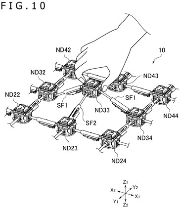 Sony new controller patent showing series of nodes and shafts (Image source: Wipo patent database)