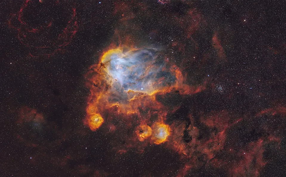 a nebula surrounded by stars