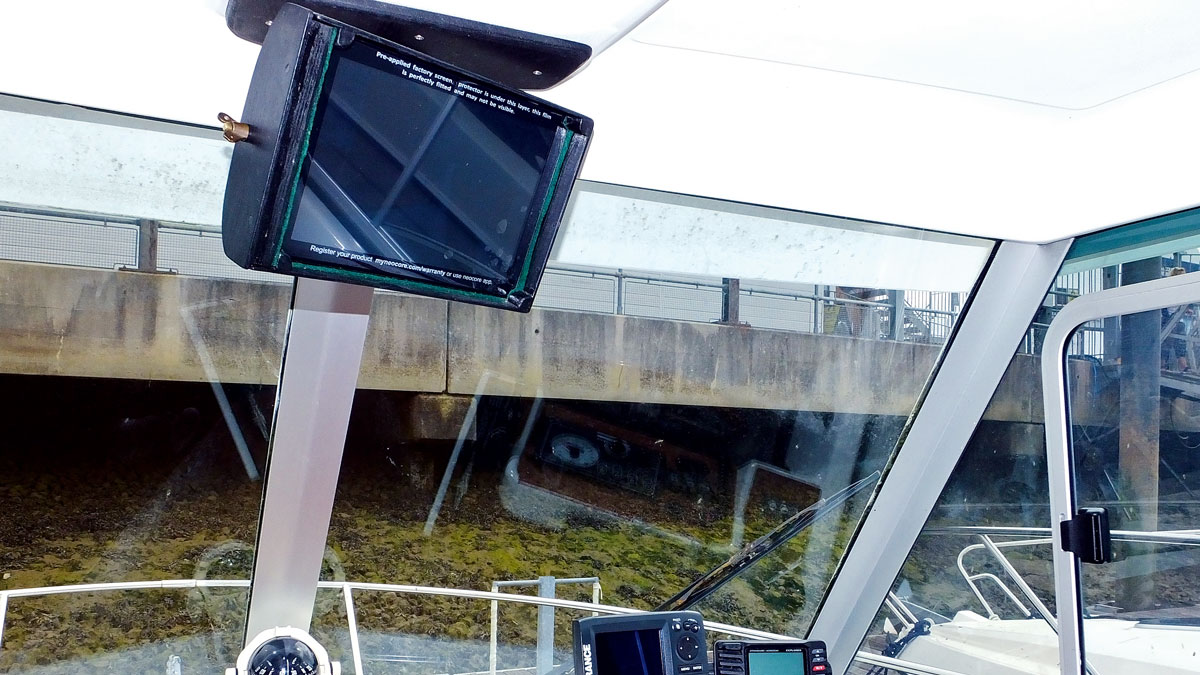 A DIY chartpotter installed on a boat
