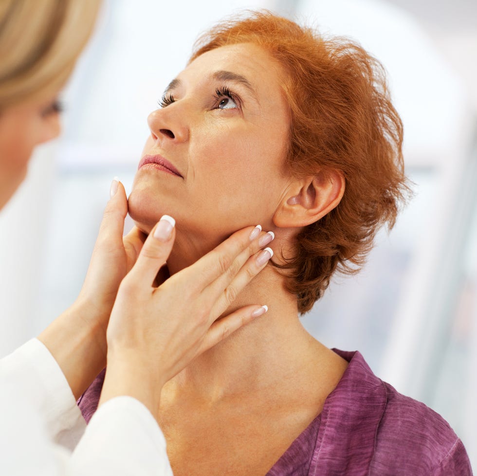 female doctor examining her patient.