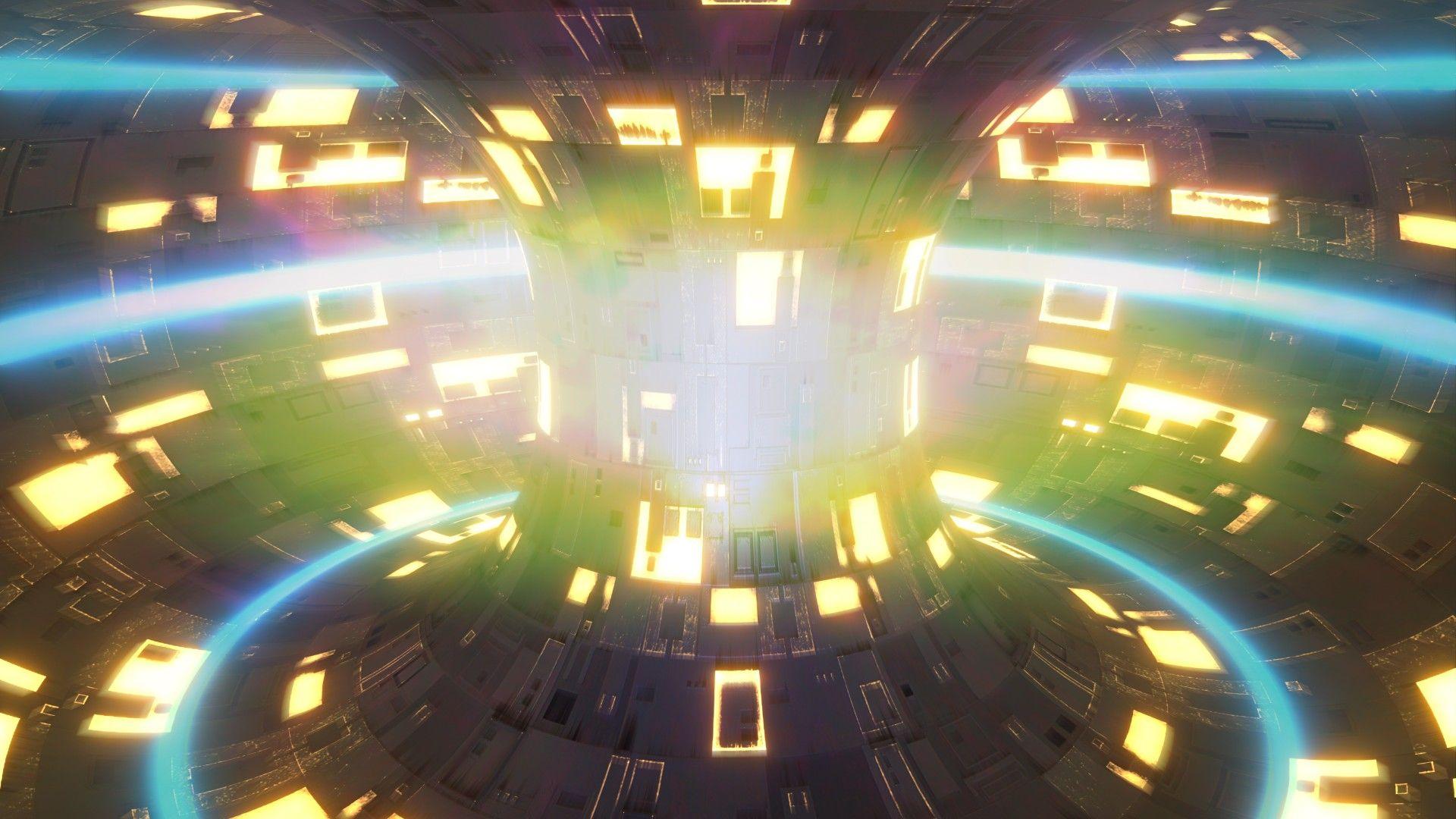 An illustration of a fusion energy reactor's interior