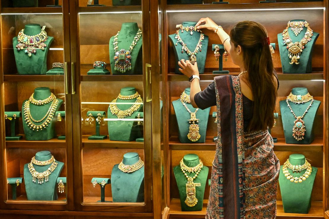 A jewelry store in Amritsar, India, on April 2, 2025.