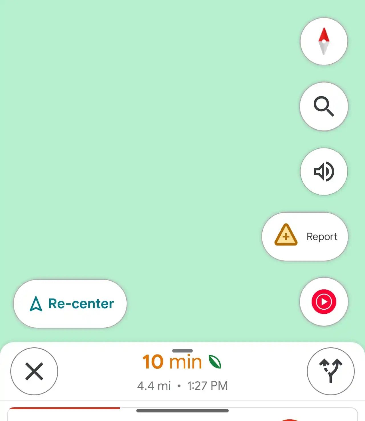 A screenshot of Google Maps' navigation experience