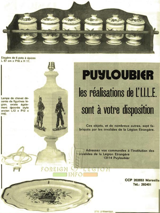First advertisement for IILE products in Képi Blanc, 1975 Photos - Foreign Legion - IILE - Veterans - products - advertisement - 1975