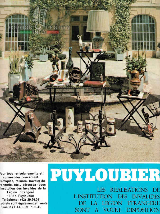 IILE products in Képi Blanc, November 1979 Photos - Foreign Legion - IILE - Veterans - products - advertisement - 1979