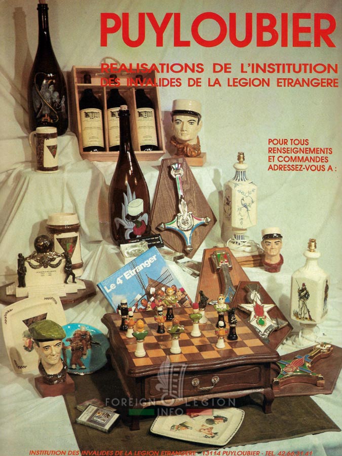 IILE products in Képi Blanc, March 1988 Photos - Foreign Legion - IILE - Veterans - products - advertisement - 1988
