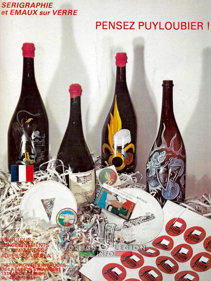 IILE products in Képi Blanc, January 1988 Photos - Foreign Legion - IILE - Veterans - products - advertisement - 1988