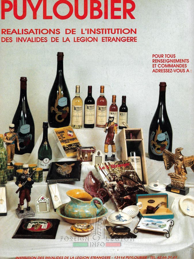 IILE products in Képi Blanc, March 1989 Photos - Foreign Legion - IILE - Veterans - products - advertisement - 1989