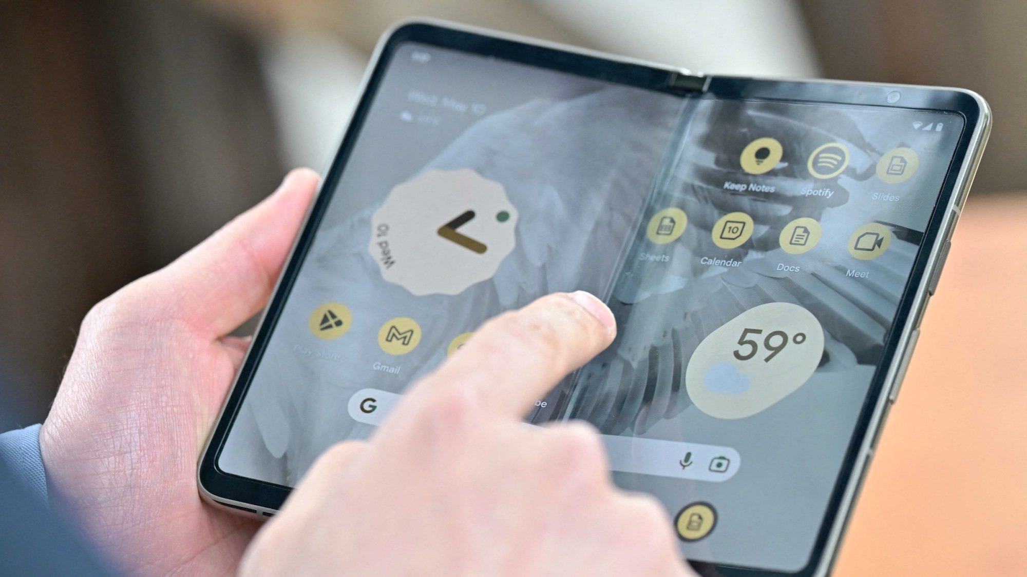 close up of the pixel 9 fold pro