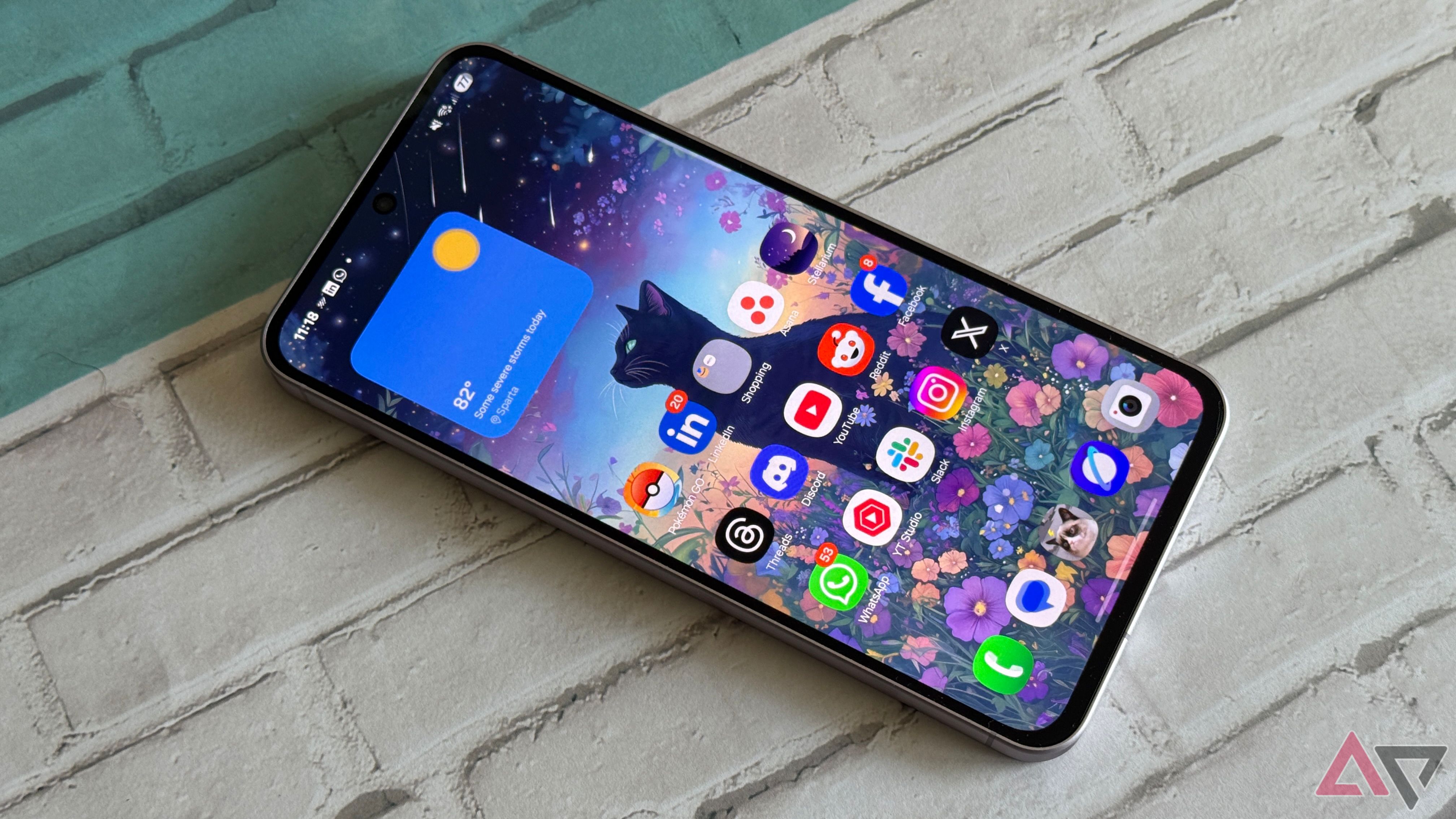 Home screen of the Samsung Galaxy A56