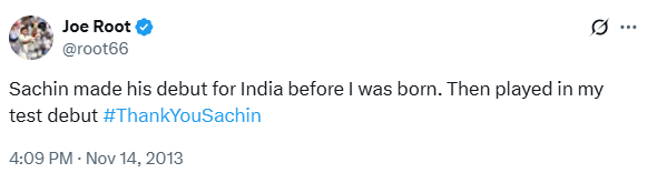 Joe Root tweet Joe Root tweet