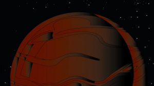 rendering of a star in space