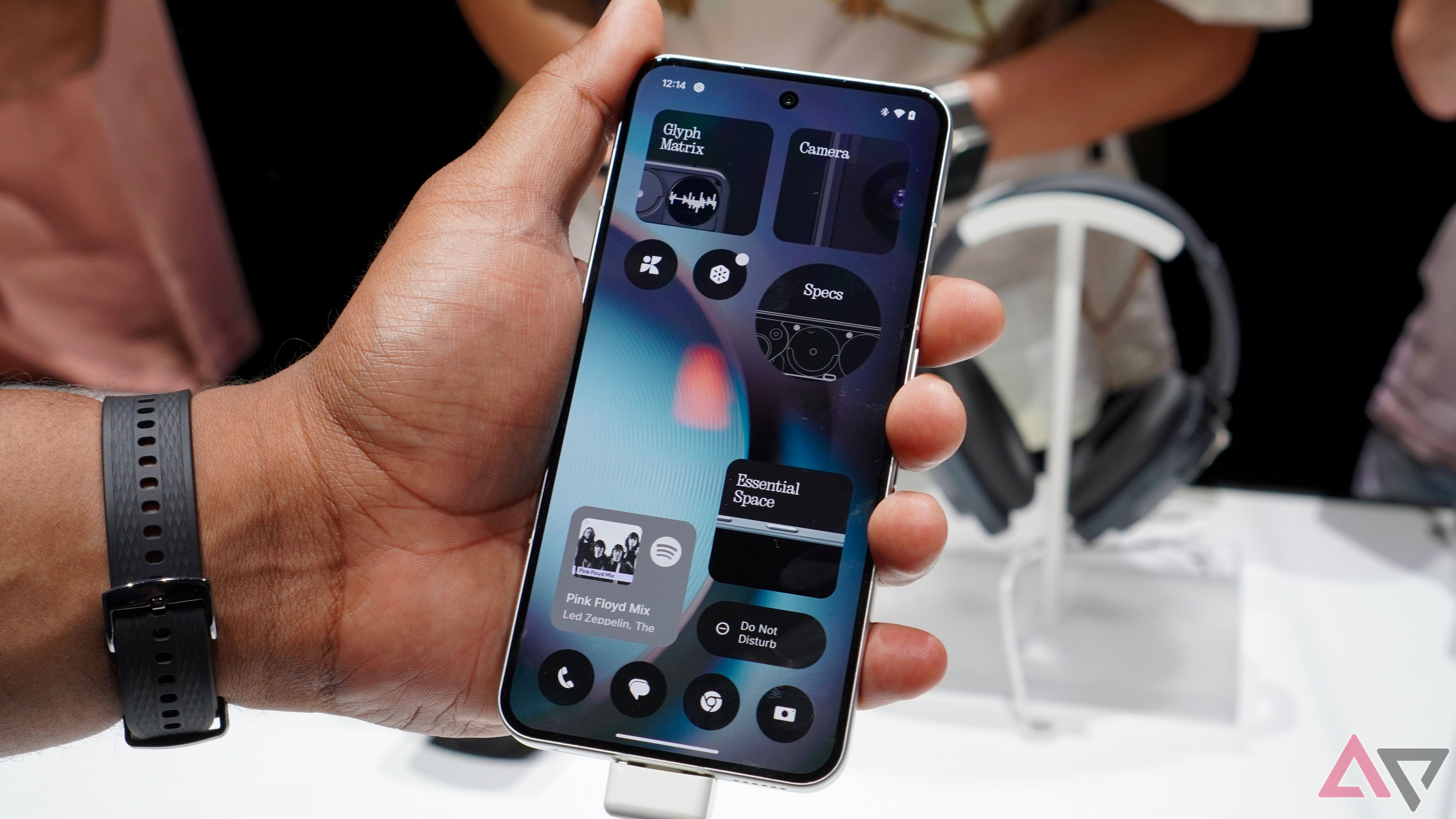 A person holding the Nothing Phone 3 showing the screen