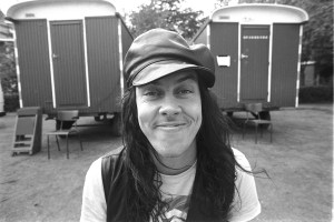 SNEEK, NETHERLANDS - AUGUST 9TH: Gibby Haynes from Butthole Surfers posed at Sneekwave in Sneek, the Netherlands on 9th August 1987. (photo by Frans Schellekens/Redferns)