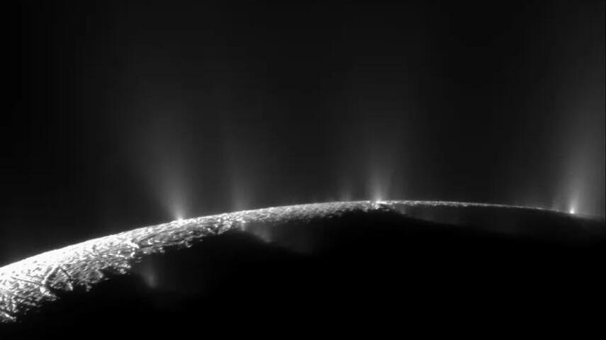 There’s a good chance complex molecules exist there, but the water may be too alkaline for life. Plumes from Enceladus as photographed by the Cassini spacecraft 