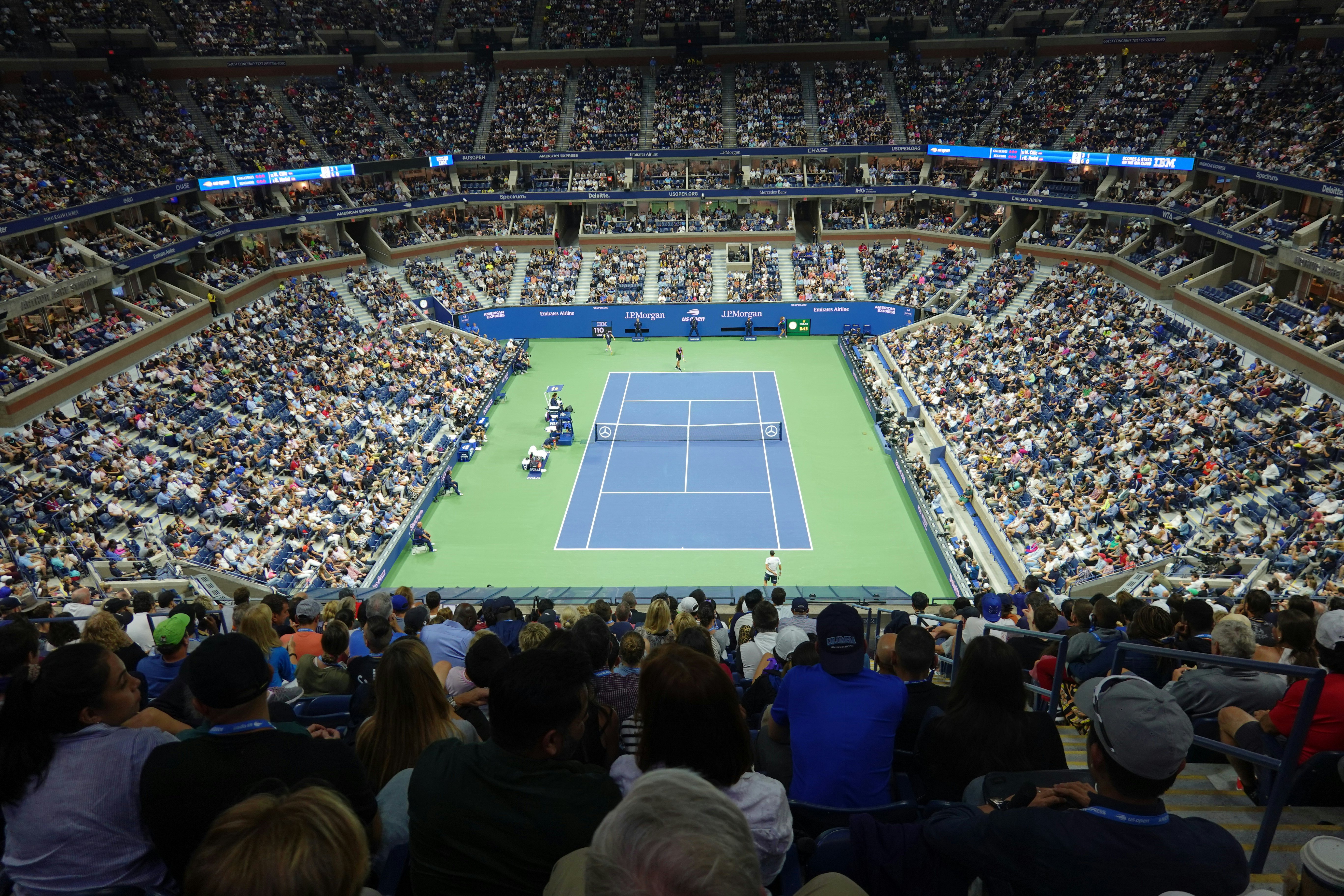The US Open at Arthur Ashe Stadium in New York City