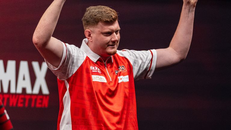Home favourite Niko Springer averaged 101 to record win over Stephen Bunting (Credit: PDC Europe)