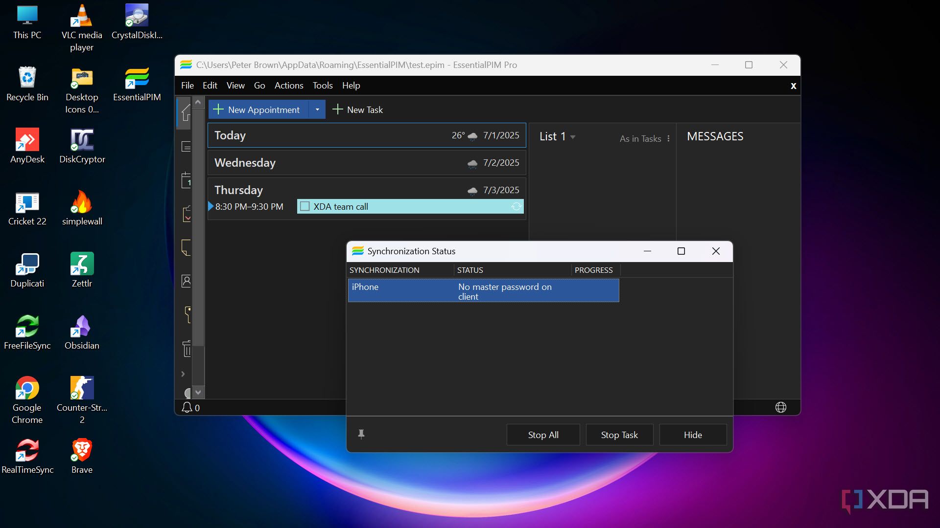 Syncing iPhone with EssentialPIM