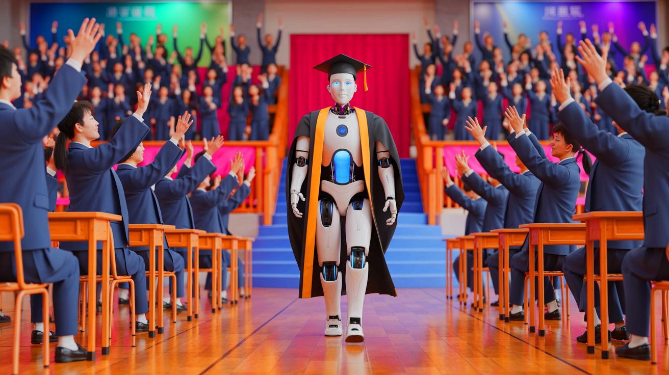 “Robot Walks Across the Graduation Stage”: China’s Humanoid Stuns Teachers and Students as It Earns a Real High School Diploma, Triggering Nationwide Debate