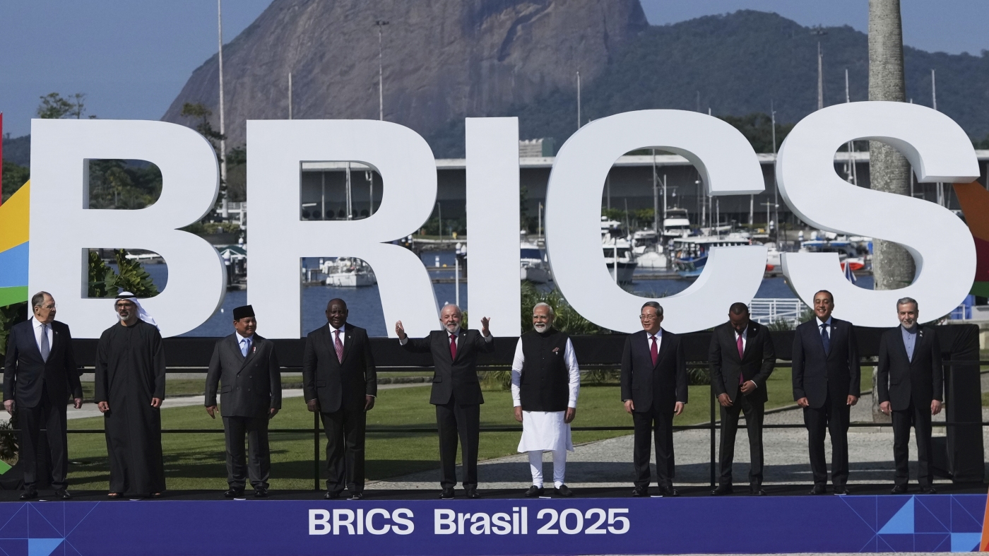Trump threatens BRICS bloc with extra tariffs : NPR