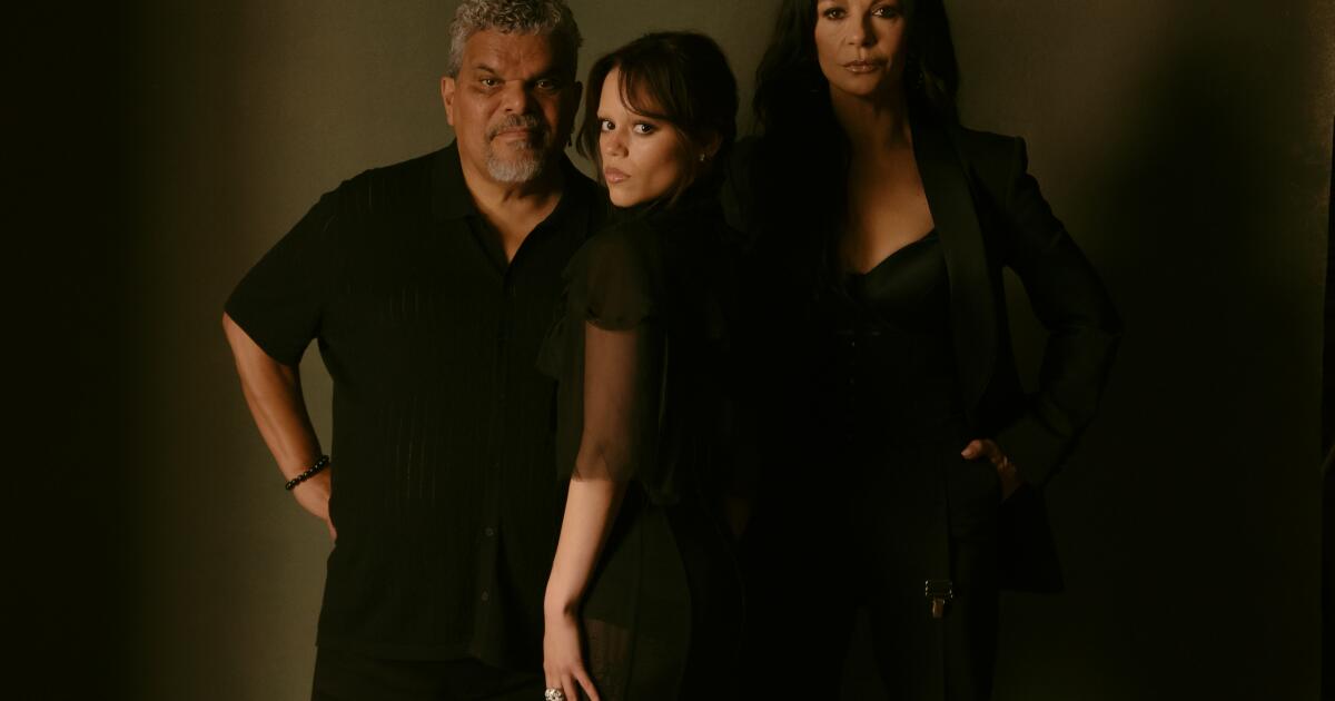 Jenna Ortega, Catherine Zeta-Jones and Luis Guzmán on ‘Wednesday’ Season 2