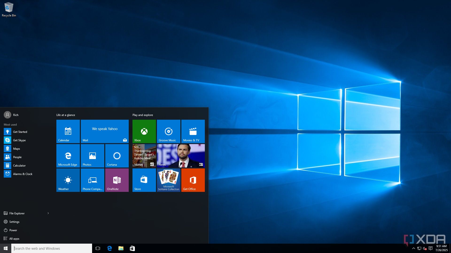 Windows 10 desktop 1