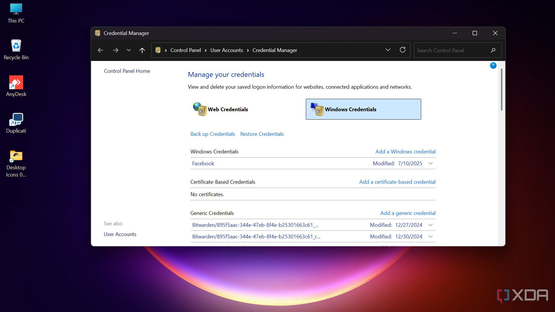 Windows Credential Manager