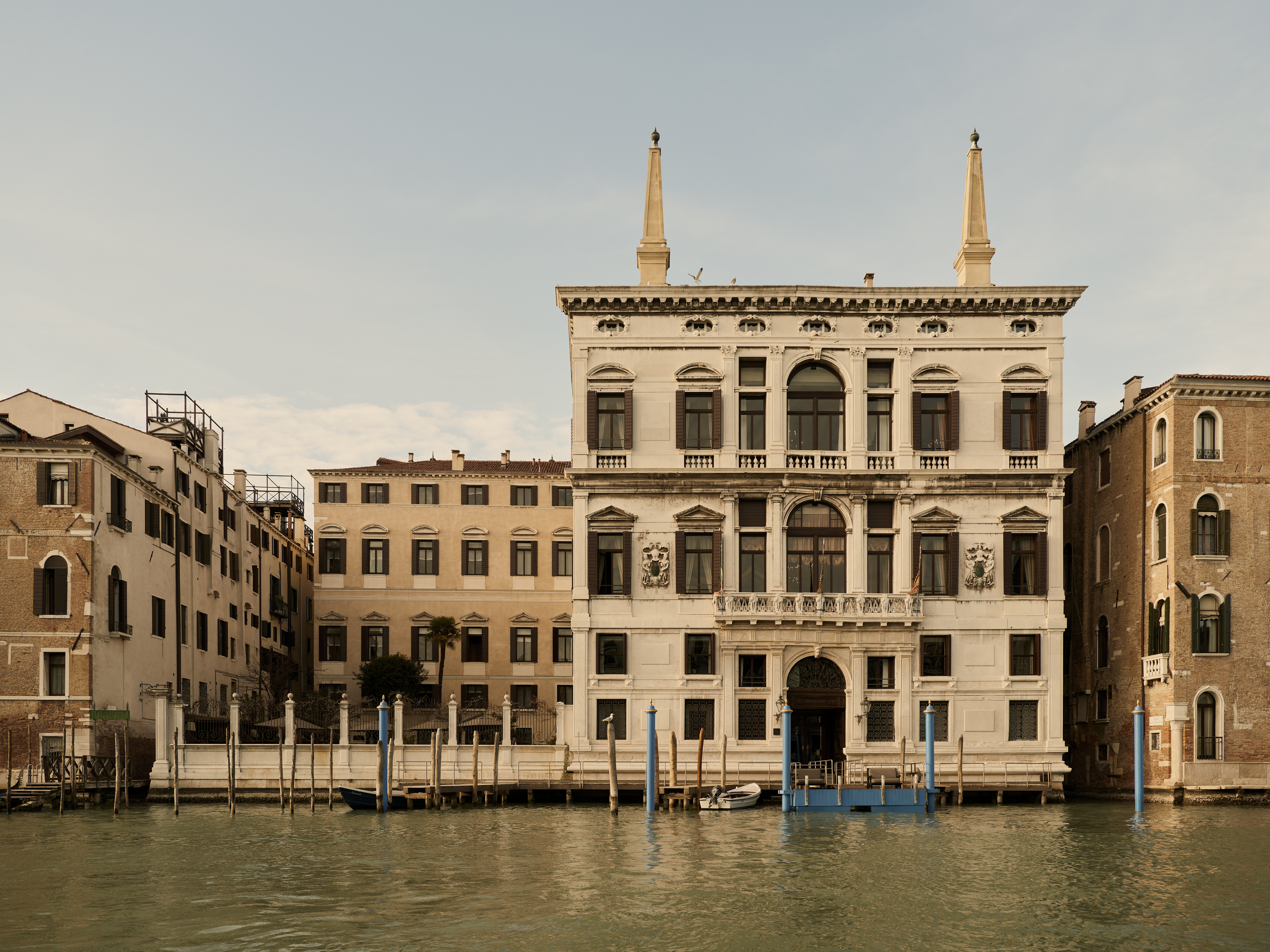 Aman Venice hotel on a canal in Venice.