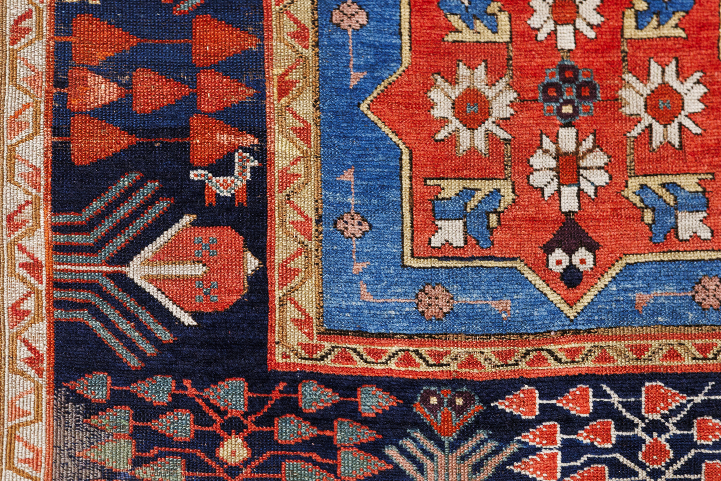 A detail of the Garden Carpet, 18th century Persian textile.